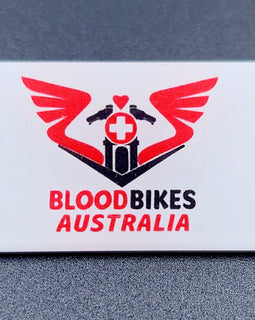 BloodBikes Australia badge - single front view