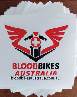 BloodBikes Australia square stickers