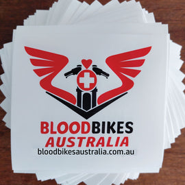 BloodBikes Australia square stickers