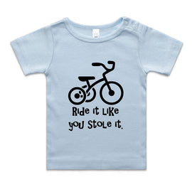 Toddlers tee with words ride it like you stole it