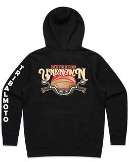 hoodie back black destination unknown