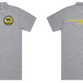 Men's Grey polo with logo on front