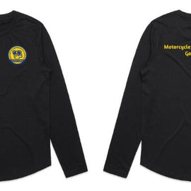 Women's black tee with logo