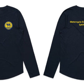 Womens navy tee with logo