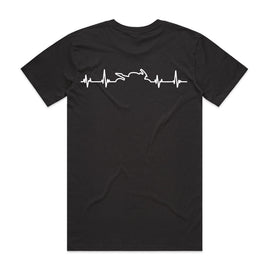 Mens tee - heartbeat and motorbike