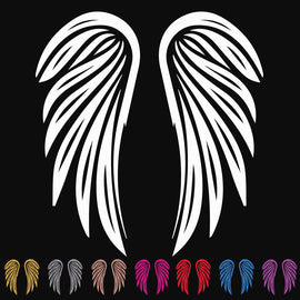 Image of wings in white with smaller wings in different colours underneath